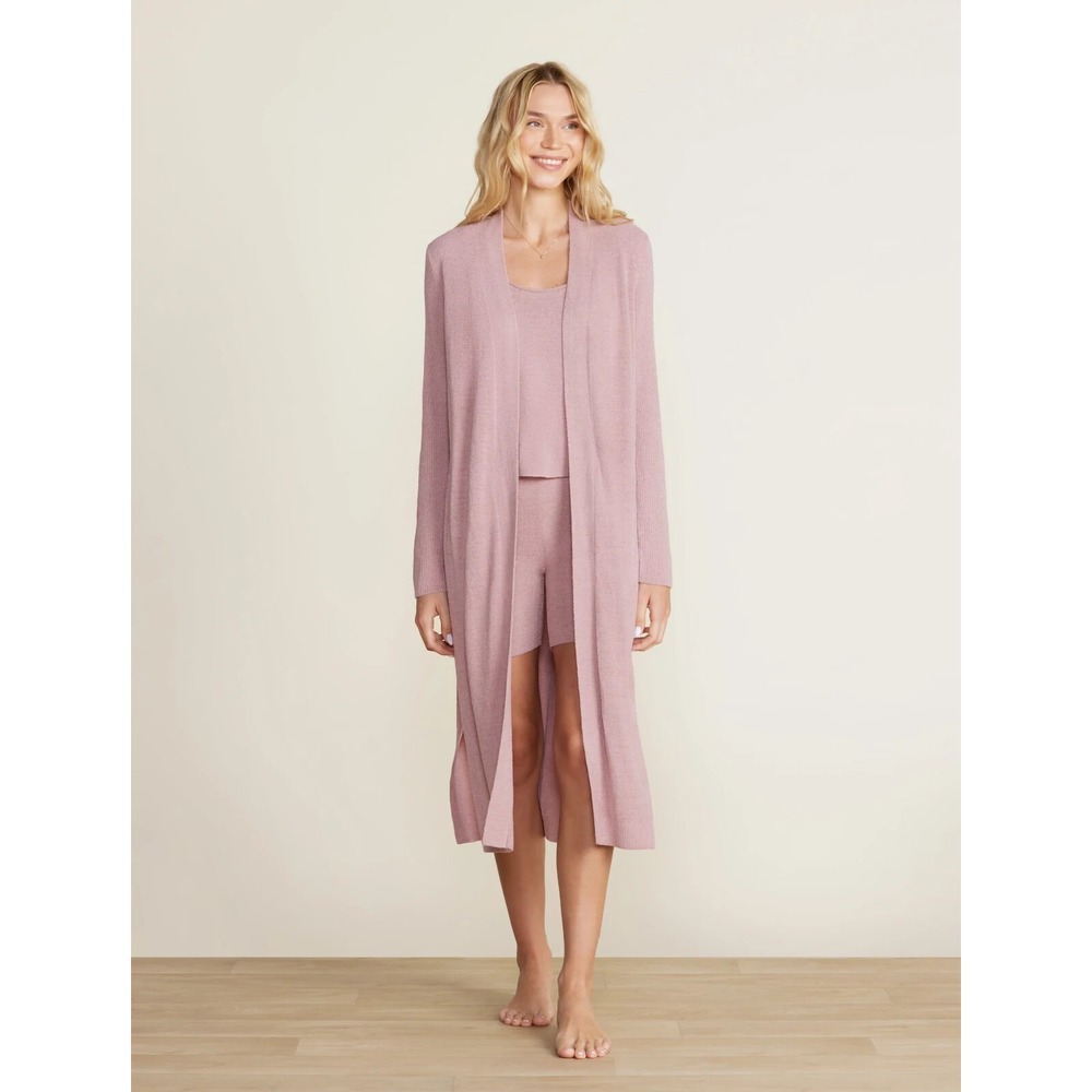 New $148 Barefoot Dreams  CozyChic Ultra Lite Everything Cardigan, Teaberry, XS